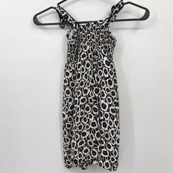 Diane von Furstenberg Target Girls Black White Floral Smocked Midi Dress 3T - Picture 3 of 9